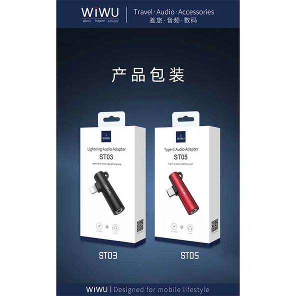 Wiwu ST05 Type-C Ses Adaptörü Kırmızı - Resim 7