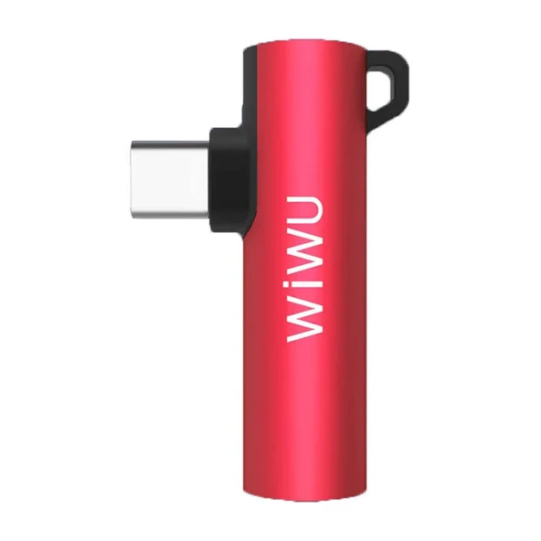 Wiwu ST05 Type-C Ses Adaptörü Kırmızı ürün görseli 1