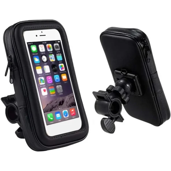 ROHS sertifikalı Su Geçirmez Bisiklet Telefon Tutucu, Motosiklet Telefon Tutucu, 360° Ayarlanabilir, 6" - 6.5" Arası Telefon Tutucu, Bisiklet Kullanımı İçin ürün görseli 1