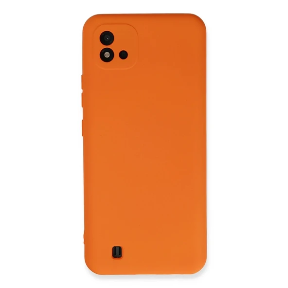 Realme C11 2021 Kılıf Nano İçi Kadife Silikon - Turuncu ürün görseli 1