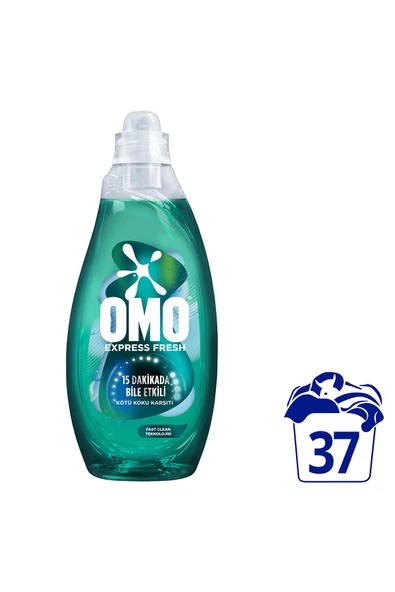 Omo Express Fresh Kötü Koku Karşıtı Beyaz ve Renkliler Sıvı Çamaşır Deterjanı 1480 ml ürün görseli 1