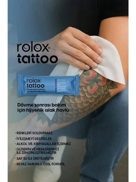 Rolox Tattoo - 50 Paket - Dövme Sonrası Bakım Için Hijyenik Islak Havlu ürün görseli 1