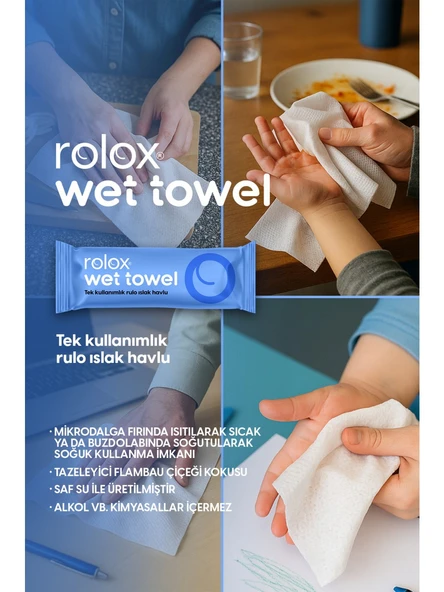 Wet Towel - 50 Paket - Tek Kullanımlık Rulo Islak Havlu ürün görseli 1