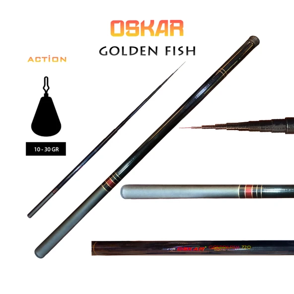 Oskar Special Gold Fish Kısa Karbon Göl Kamışı 630cm ürün görseli 1