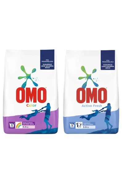 Omo 5,5 Kg Actıve Fresh Beyazlar & 5,5 Kg Color (Set) ürün görseli 1