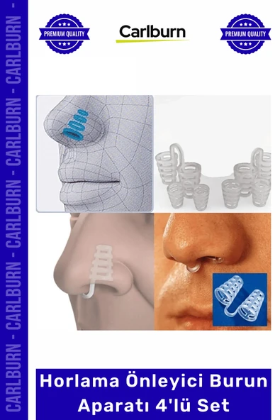 Özel Üretim Anti Snoring Silikon Nasal Dilator Rahat Nefes Horlama Önleyici Burun Aparatı 4'lü Set ürün görseli 1
