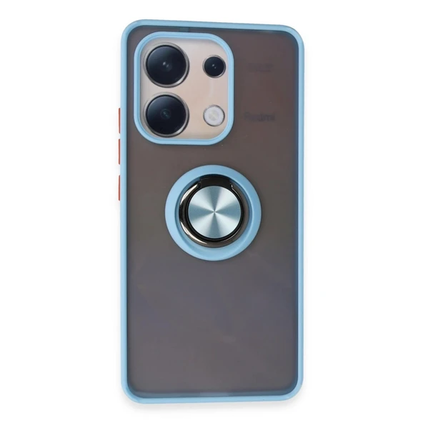 Xiaomi Redmi Note 13 4g Kılıf Montreal Yüzüklü Silikon Kapak - Buz Mavi ürün görseli 1