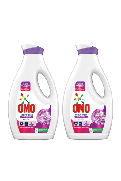 Omo Sıvı Deterjan Active Fresh Cold Power Renkliler 1690 ml X2 - Resim 2