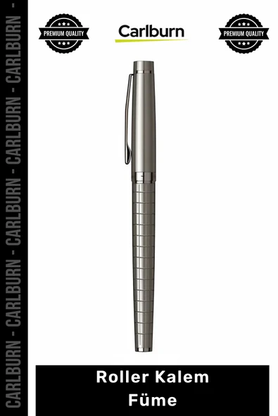 Özel Üretim Dayanıklı Metal Gövde Ergonomik Tasarım Şık Ofis Hediyesi Prestijli Roller Kalem Füme ürün görseli 1