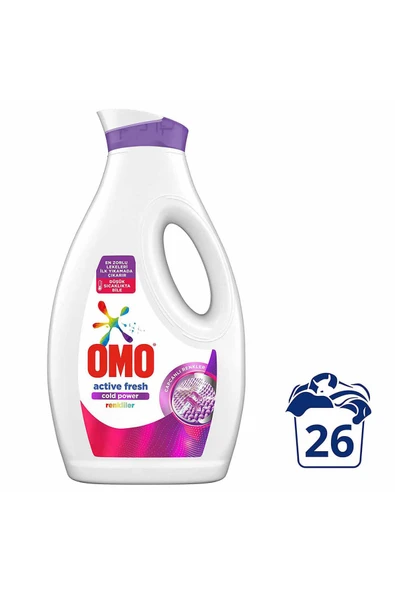 Omo Sıvı Active Fresh Cold Power Renkliler Çamaşır Deterjanı 1690 ml X1 ürün görseli 1