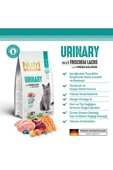 Nutri Feline Urinary Yetişkin Düşük Tahıllı Kedi Maması 10 Kg ürün görseli 1