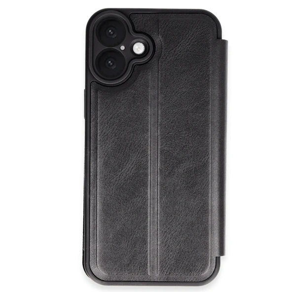 Apple İphone 16 Kılıf Flip Cover - Siyah ürün görseli 1