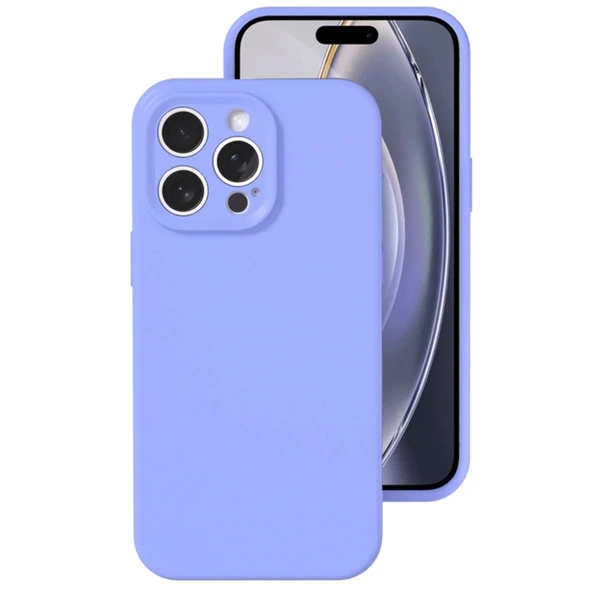Apple İphone 16 Pro Kılıf Nano İçi Kadife Silikon - Lila ürün görseli 1