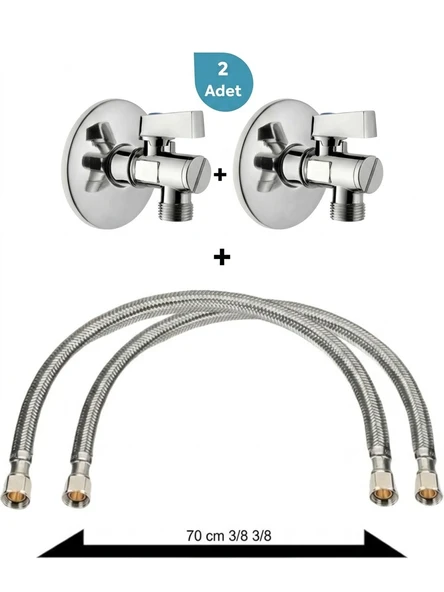 Artema a45254 taharet musluğu + Çelik Örme Klozet Taharet Flexi Hortumu 2 Adet 70 cm 3/8 ürün görseli 1