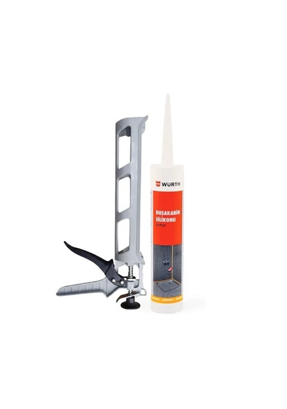 Würth Duşakabin Silikonu Şeffaf Su Geçirmez Ve Sızdırmaz 310 Ml + Silikon Tabancası Şeffaf ürün görseli 1