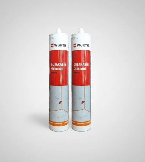 Würth Duşakabin Silikonu Beyaz Su Geçirmez Ve Sızdırmaz 310ml 2 Adet Beyaz ürün görseli 1
