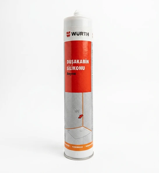 Würth Duşakabin Silikonu Beyaz Su Geçirmez Ve Sızdırmaz 310ml Beyaz ürün görseli 1