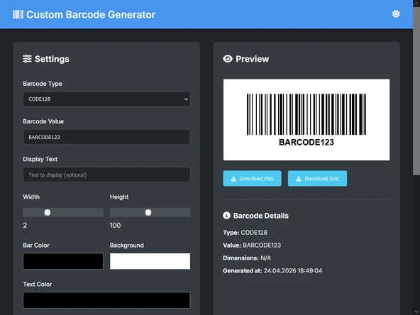 Custom Barcode Generator - Resim 3