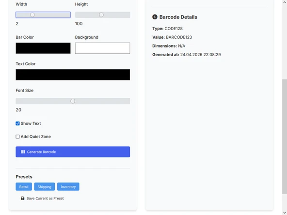 Custom Barcode Generator - Resim 2