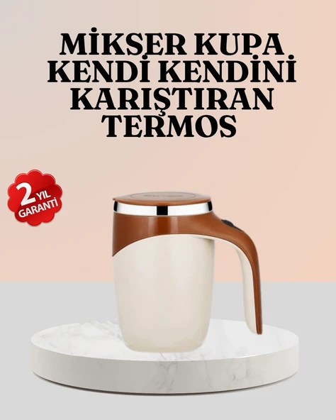 Paslanmaz Çelik Şarjlı Karıştırma Kupa - Otomatik Manyetik Blender Fincan ürün görseli 1