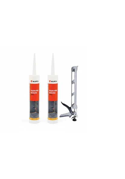 Würth Duşakabin Silikonu Şeffaf Su Geçirmez Ve Sızdırmaz 310 Ml 2 Adet + Silikon Tabancası Şeffaf ürün görseli 1