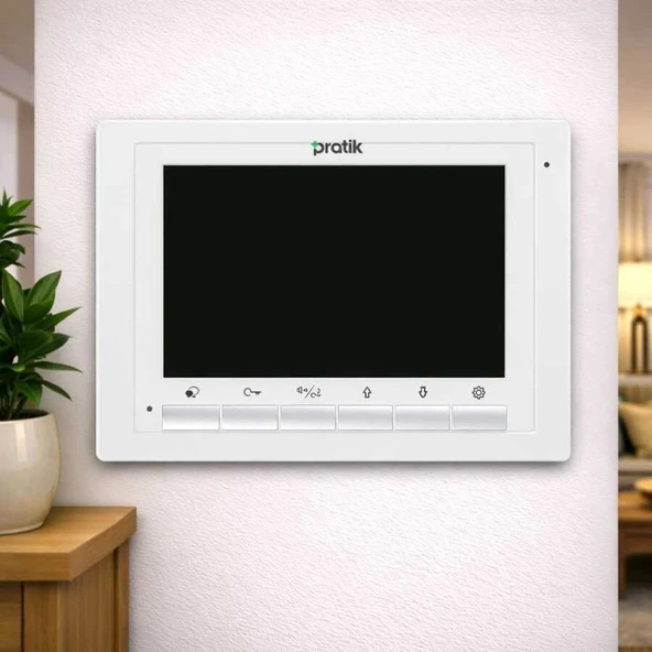 PRATİKPLUS Daire İçi 7 İnç Görüntülü Diafon Sistem Monitörü (17.5cm Daire İçi Şube) ürün görseli 1