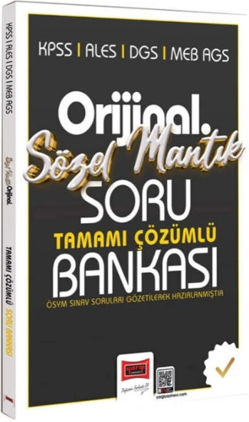 KPSS ALES DGS MEB AGS Orijinal Sözel Mantık Tamamı Çözümlü Soru Bankası Yargı Yayınları ürün görseli 1