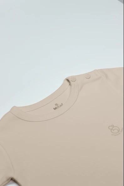 Bistyle Natural Basic Style Uzun Kol Body 17104 Bej - Resim 2