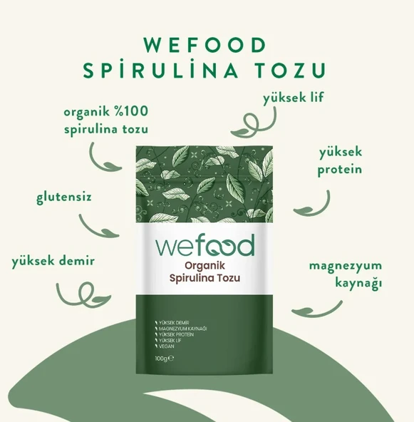Wefood Spirulina Tozu 100 Gr - Resim 2