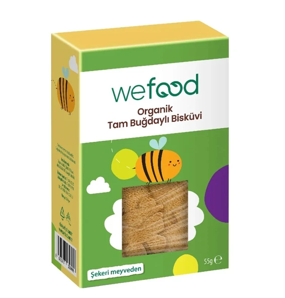 Wefood Organik Kids Tam Buğdaylı Bisküvi 55 Gr ürün görseli 1