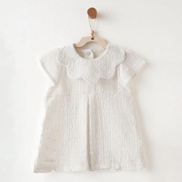 Andywawa AC26644 Baby Chic Elbise Ekru ürün görseli 1