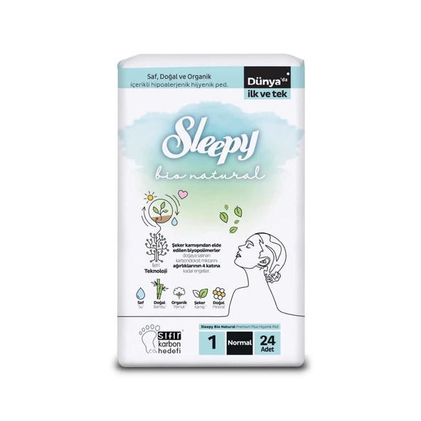 Sleepy Bio Natural Premium Plus Normal Ped 24 Adet ürün görseli 1
