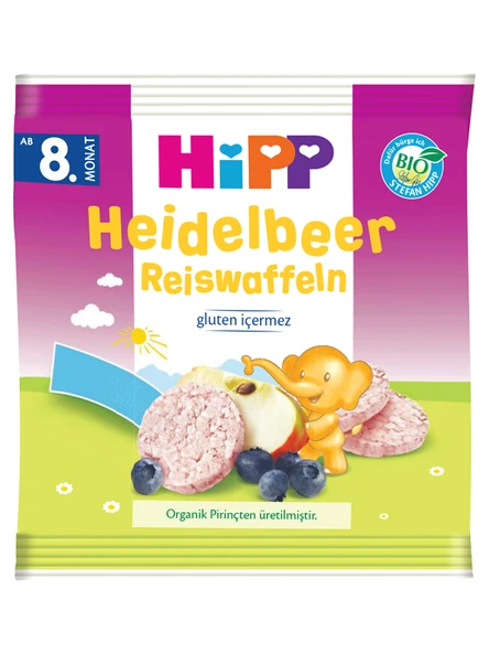 Hipp Organik Yabanmersinli Pirinçli Bebek Gofreti 30 Gr ürün görseli 1