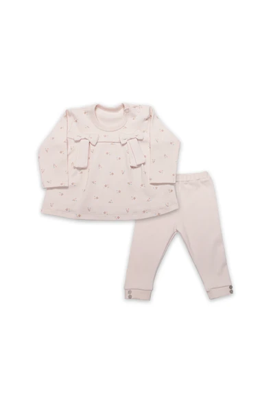 Bistyle Grow İn Love 2'Li Bebe Takım 14102 Pembe Ekru ürün görseli 1