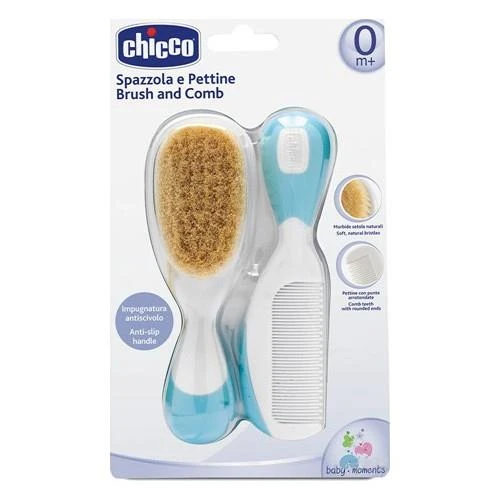 Chicco Fırça ve Tarak Seti 0 Ay+ Mavi - Resim 3