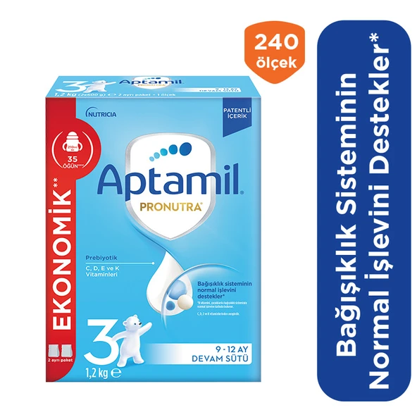 Aptamil Devam Sütü Maması No3 9-12 Ay 1200 Gr ürün görseli 1