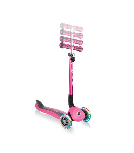 Globber Go Up Deluxe Scooter (Işıklı) Pembe - Resim 4