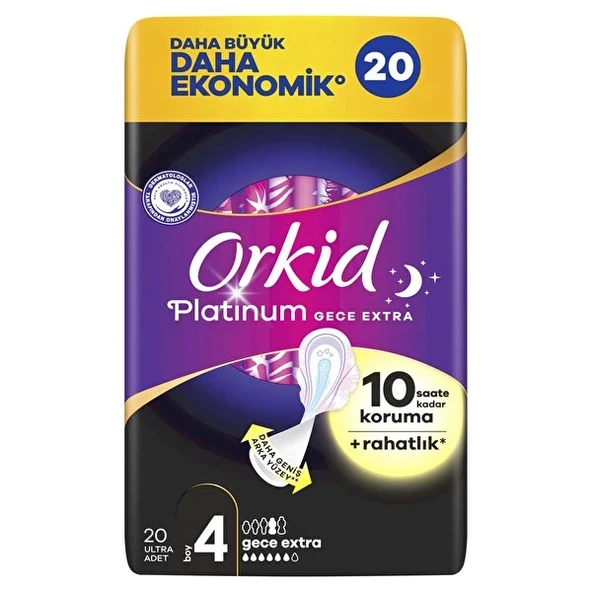 Orkid Ultra Platinum Gece Extra Ped 20'Li - Resim 2