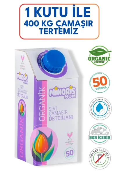 Minoris MOM Organik Sıvı Çamaşır Deterjanı 1 Lt 50 Yıkama ürün görseli 1
