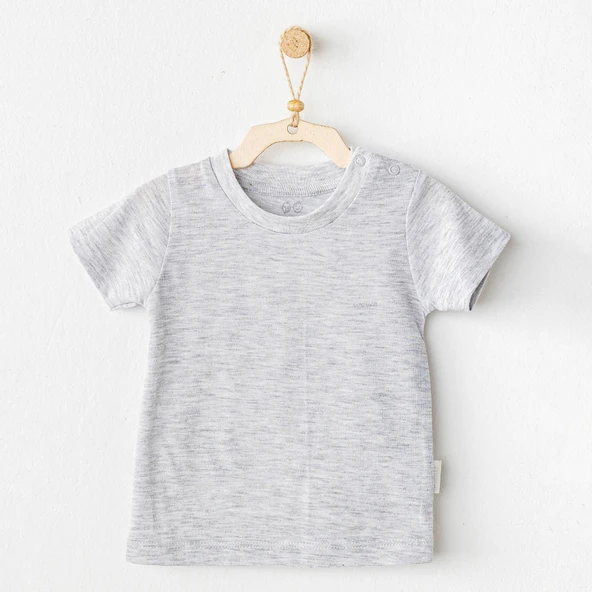 Andywawa AC25971 Casual Bebek Tişört Grey Melange ürün görseli 1