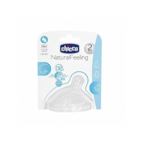 Chicco NaturalFeeling Biberon Emziği 2 Ay+ Orta Akış Tekli - Resim 2
