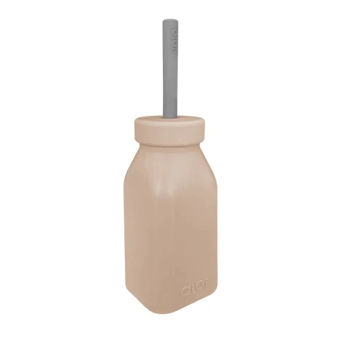 Oioi Şişe + Pipet 200 ml Bubble Beige / Powder Grey ürün görseli 1