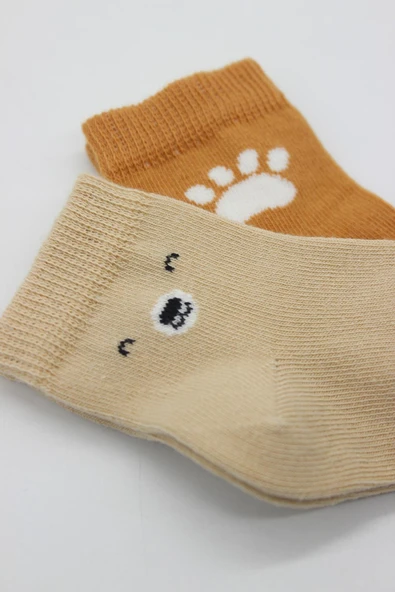 Bistyle 2li Bear Penye Soket Çorap 10116 Bej - Resim 4
