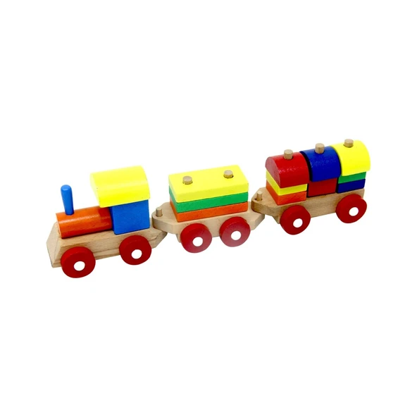 PlayWood Eğitici Ahşap Bloklu Bultak Tren 351 ürün görseli 1