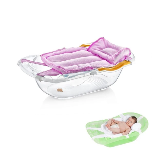 BabyJem Köpüklü Bebek Banyo Küvet Filesi 164 Pembe ürün görseli 1