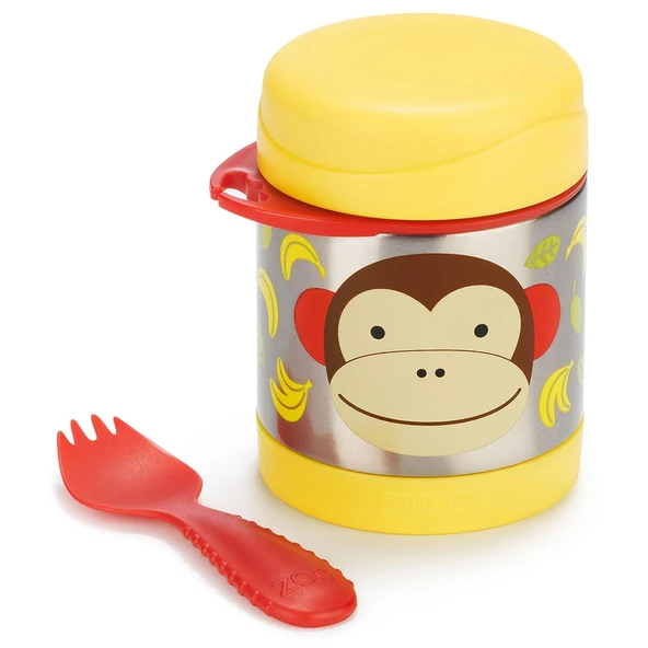 Skip Hop Zoo Paslanmaz Çelik Termos 325 ml Maymun - Resim 2