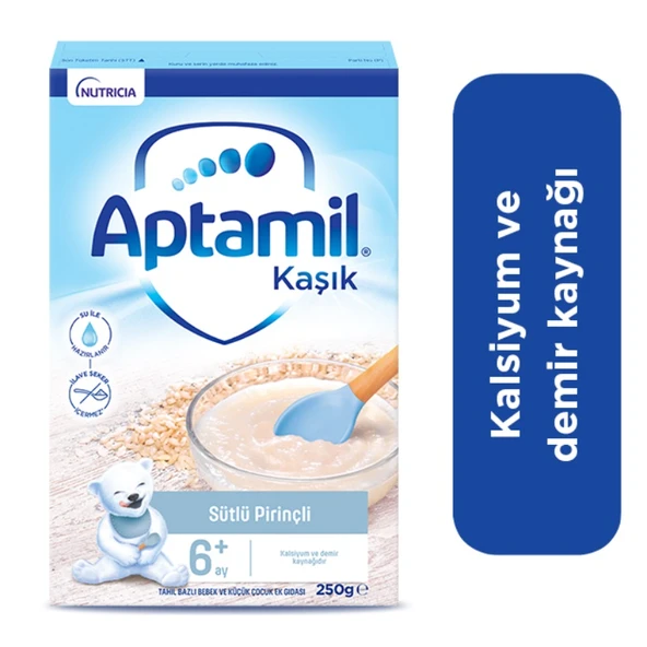 Aptamil Sütlü Pirinçli Kaşık Maması 250 Gr ürün görseli 1