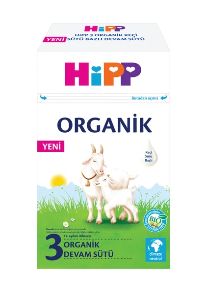 Hipp 3 Organik Keçisütü Bazlı Bebek Devam Sütü 400 Gr ürün görseli 1