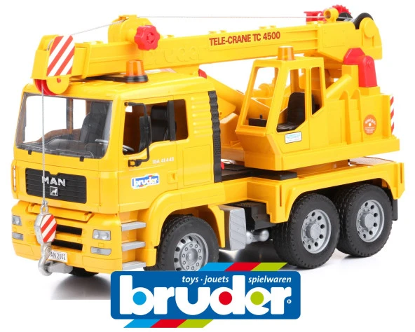 Bruder MAN Vinçli Kamyon Sarı 02754 - Resim 2