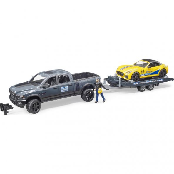 Bruder Ram 2500 Pıckup ve Roadster Yarış Arabası BR02504 Lisanslı Ürün ürün görseli 1